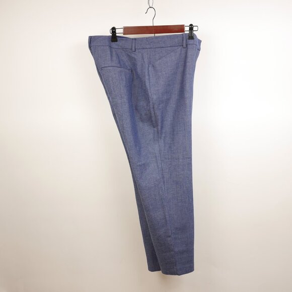 EXPRESS Women's 14 Blue & pink LOT OF 2 PAIRS Slacks Columnist Fit ankle pants - Picture 13 of 16